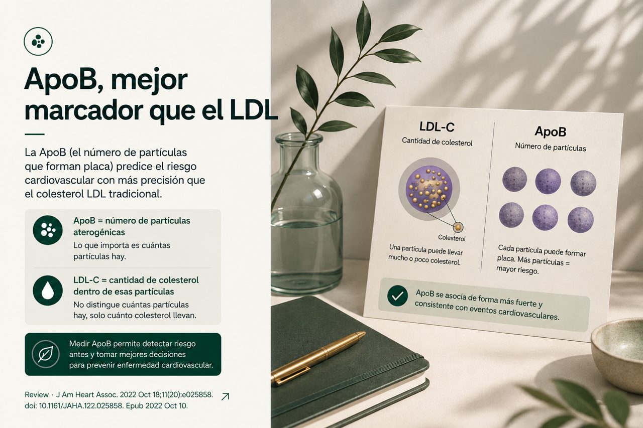 Infografía del estudio: ApoB, mejor marcador que el LDL