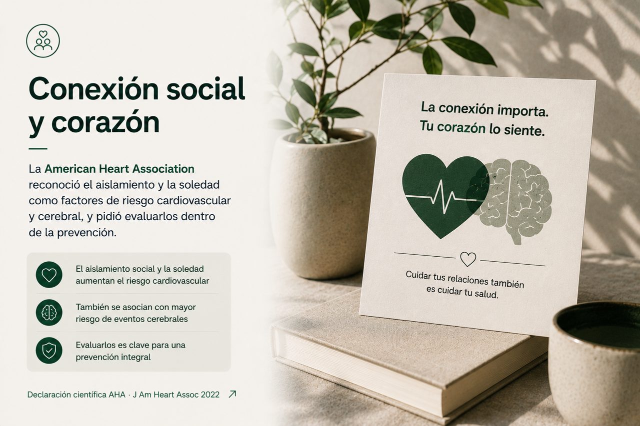 Infografía del estudio: Conexión social y corazón