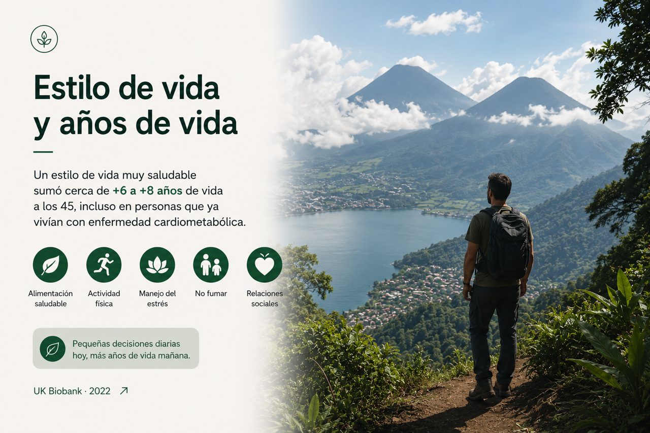 Infografía del estudio: Estilo de vida y años de vida